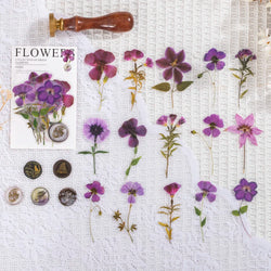 40 pcs Vintage Dried Flower Leaf Stickers Scrapbooking Supplies (ONLINE ORDER ONLY)