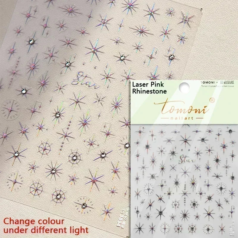 Black White Christmas Tree Snowflake Bowknot Snowman Socks Star Santa Hat Deer Rhinestone Winter Nail Art Sticker Manicure Decal (Online Order Only)