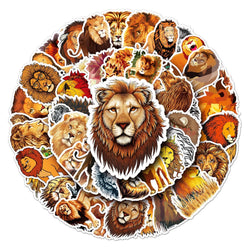 50Pcs Lion Cartoon Waterproof Vinyl Stickers for Skateboard Snowboard (Online Order Only)