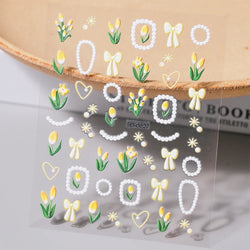 1Sheet Valentine's Day Decals 5D Nail Art Stickers Heart Self-Adhesive Slider Love Letters DIY Manicure Accessories "Dopamine" % (ONLINE ORDER ONLY)