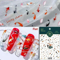 Beach Colourful Conch Dolphin Shell Starfish Jellyfish Star Summer Sea Wave Vacation Mode Water Bubble Nail Art Stickers Decals (Online Order Only)