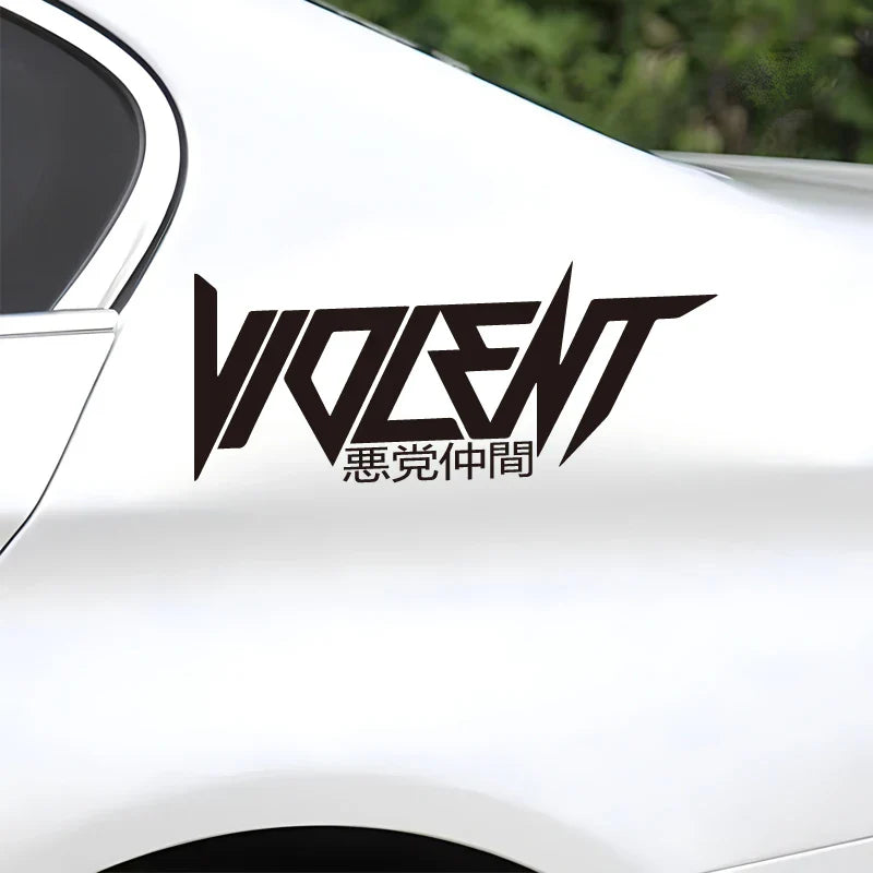 "VIOLENT" decal,JDM style stickers,creative&fashion decal with high quality for car trucks motorcycles&laptops!For a Unique look (ONLINE ORDER ONLY)