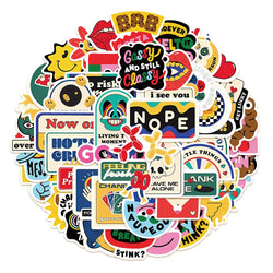 Funny Cartoon Sticker Pack for Phone, Laptop, Luggage, Skateboard, DIY Decals, Kids Toy (Online Order Only)