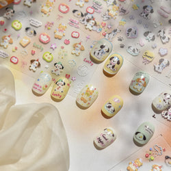 Fruits Apple Strawberry Animals Bear Dog Party Dream Flower Bone Rain Self Adhesive Nail Art Decoration Sticker Manicure Decals (Online Order Only)