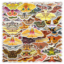 Moth Cartoon Stickers: Insect Graffiti Decals for Scrapbook, Laptop, Phone, Bike, Guitar, Luggage (ONLINE ORDER ONLY)