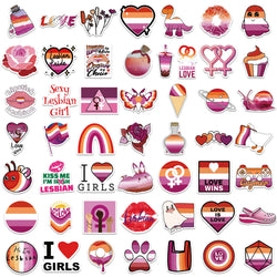 10/30/50PCS Purple Lesbian Graffiti Stickers Cartoon Decal Skateboard Laptop Motorcycle Luggage Phone Bike Waterproof Sticker (ONLINE ORDER ONLY)