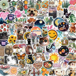 Cute Cartoon Graffiti Stickers Pack - Aesthetic Decals for Laptop, Suitcase, Stationery, Kids Toy (Online Order Only)