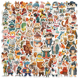 50/100pcs Cute Cartoon Fairy Tale Animals Stickers Decals For Laptop Water Bottle Luggage Notebook Vinyl Waterproof Graffiti (ONLINE ORDER ONLY)