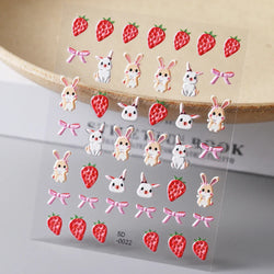 1Sheet Valentine's Day Decals 5D Nail Art Stickers Heart Self-Adhesive Slider Love Letters DIY Manicure Accessories "Dopamine" % (ONLINE ORDER ONLY)