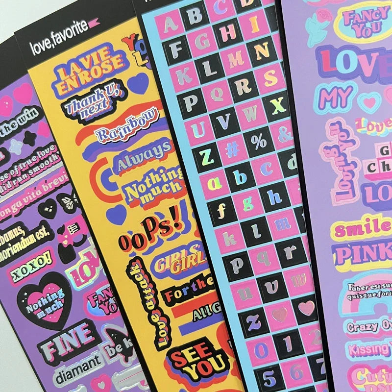 Ins Retro English Letter Material Stickers Scrapbooking DIY Album Decoration Sticker Personalized Korean Stationery (ONLINE ORDER ONLY)