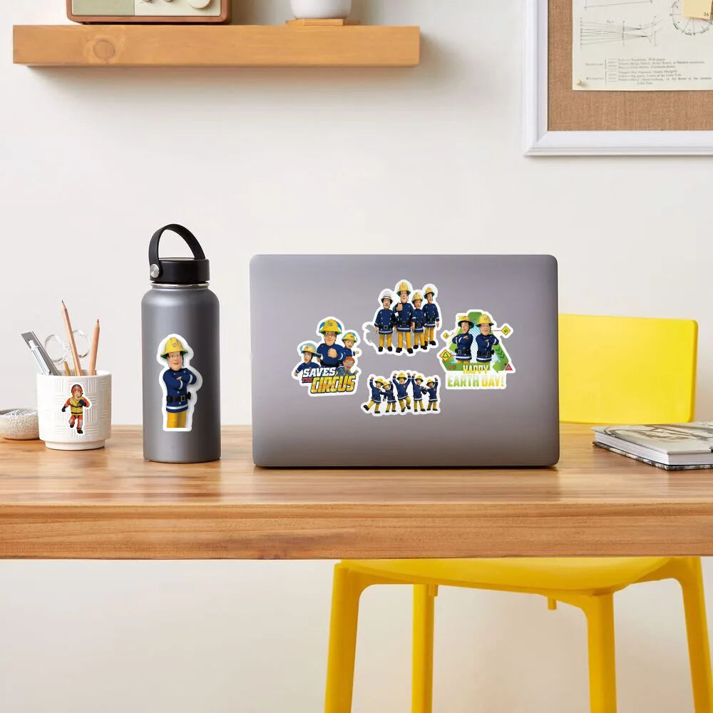 10/30/50PCS Fireman Sam Cartoon Education Stickers For Kids DIY Notebook Phone Laptop Suitcase Stationery Fire Truck Decals Gift (ONLINE ORDER ONLY)