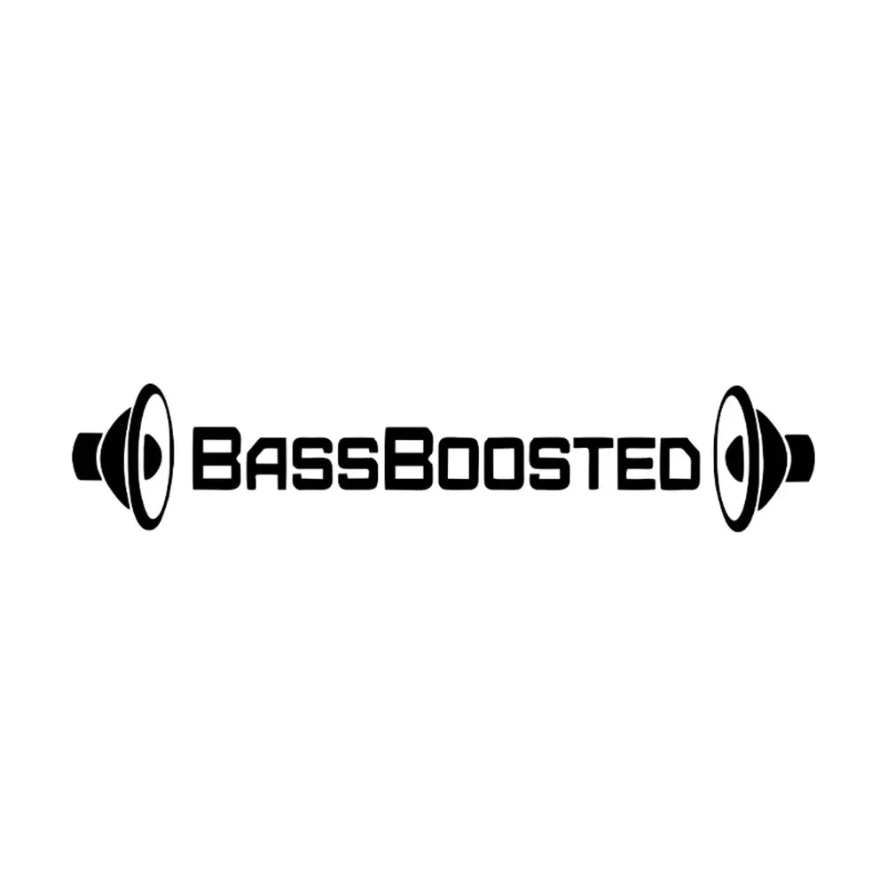 Car Styling Funny BassBoosted Bass Boosted Car Vinyl Decal Body Stickers PVC Carving Vinyl Decal Car Accessory (Online Order Only)