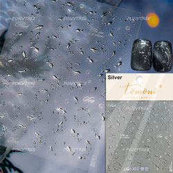 Ocean Elements Starry Sea Shoal of Fish School Water Bubbles Water Bubbles Adhesive Nail Art Decoration Sticker Manicure Decals (Online Order Only)