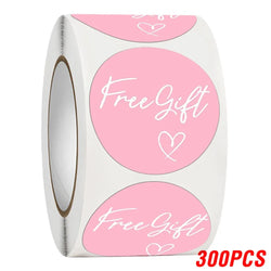 100-500pcs Free Gift Letters Labels Sticker Stationary Supplies Pink Thank You Sticker For Small Business Package Card 1 Inch (ONLINE ORDER ONLY)