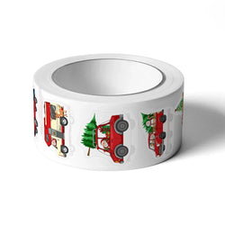100-500pcs Heterotypic Christmas Themed Santa Claus Transportation Stickers 8 Designs 2.5 cm/1 inch DlY Graffiti Holiday Labels (Online Order Only)