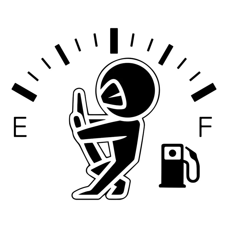 Funny Full Gas Gauge Sticker for Car Fuel Tank Cap Door Decoration Automotive Supplies Outdoor Stickers Pvc Vinyl Decals (ONLINE ORDER ONLY)