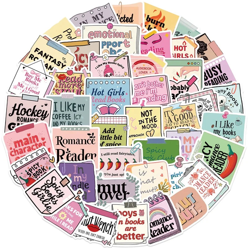 10/30/50PCS Pink Girl Book PVC Sticker Aesthetic Children's Stationery DIY Decoration Scrapbooking School Supplies for Kids (Online Order Only)