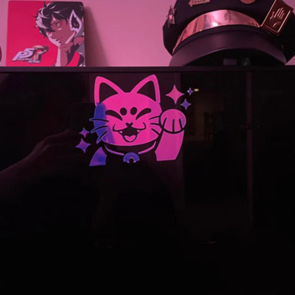 Cute Lucky Cat for Car Stickers Decoration Notebook Motorcycle Cartoon Sticker External Accessories Waterproof PVC Vinyl Decals (ONLINE ORDER ONLY)