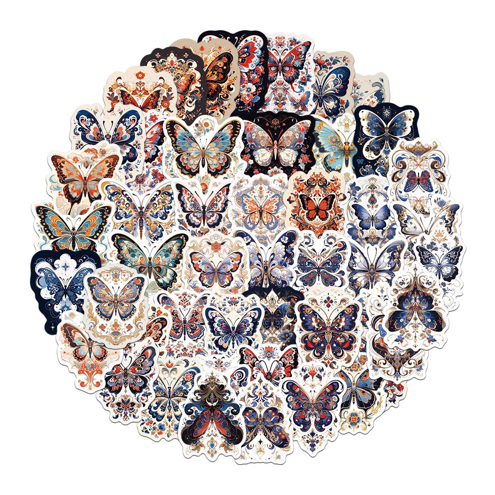 Butterfly Retro Stickers for Suitcase, Skateboard, Laptop, Luggage, Phone (Online Order Only)