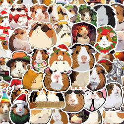 Cartoon Cavia Porcellus Stickers Decals for Laptop, Suitcase, Phone, Guitar, Scrapbook (10/30/50pcs) (Online Order Only)