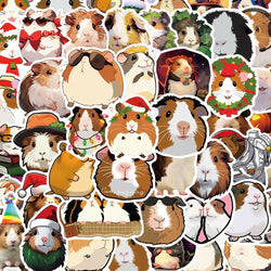 Cartoon Cavia Porcellus Stickers Decals for Laptop, Suitcase, Phone, Guitar, Scrapbook (10/30/50pcs) (Online Order Only)