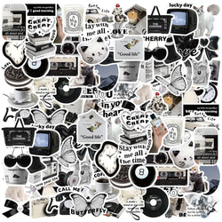 Etori Life 50pcs Cartoon Cute Exquisit Literary Objects Student DIY Laptops, Scrapbooks,Stationery Decoration Stickers (ONLINE ORDER ONLY)