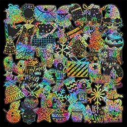 10/30/50/100pcs Twinkle Holographic Laser Stickers Aesthetics Decals Laptop Notebook Phone Car Gradient Cute Sticker Decals Gift (ONLINE ORDER ONLY)