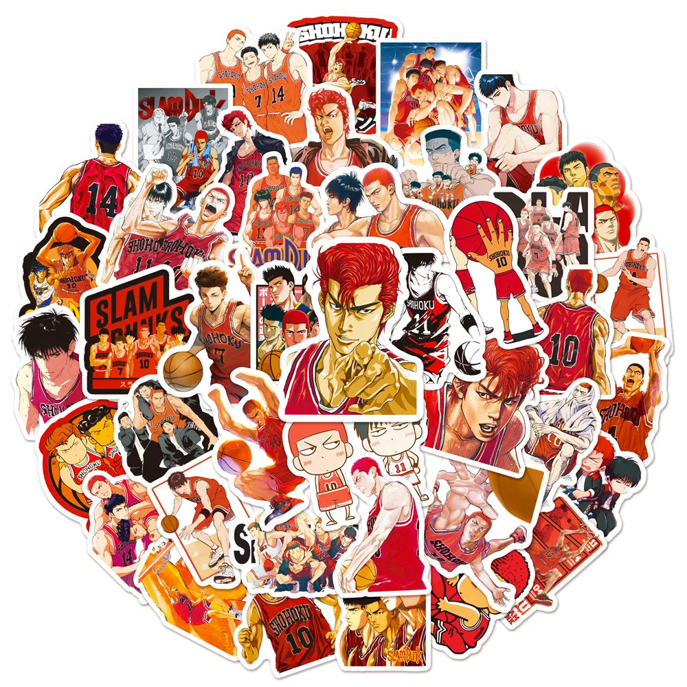 10/30/50PCS THE FIRST SLAM DUNK Stickers Basketball Cartoon Sticker Inspirational Animation Fridge Luggage Laptop Guitar Phone (ONLINE ORDER ONLY)