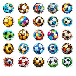 10/30/50pcs Sports Contest Soccer Football Graffiti Stickers Decals DIY Skateboard Laptop Phone Car Waterproof Sticker Kids Toys (ONLINE ORDER ONLY)