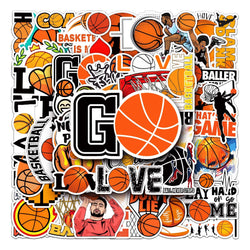 50Pcs Basketball Cartoon Waterproof Vinyl Stickers for Skateboard Snowboard (Online Order Only)