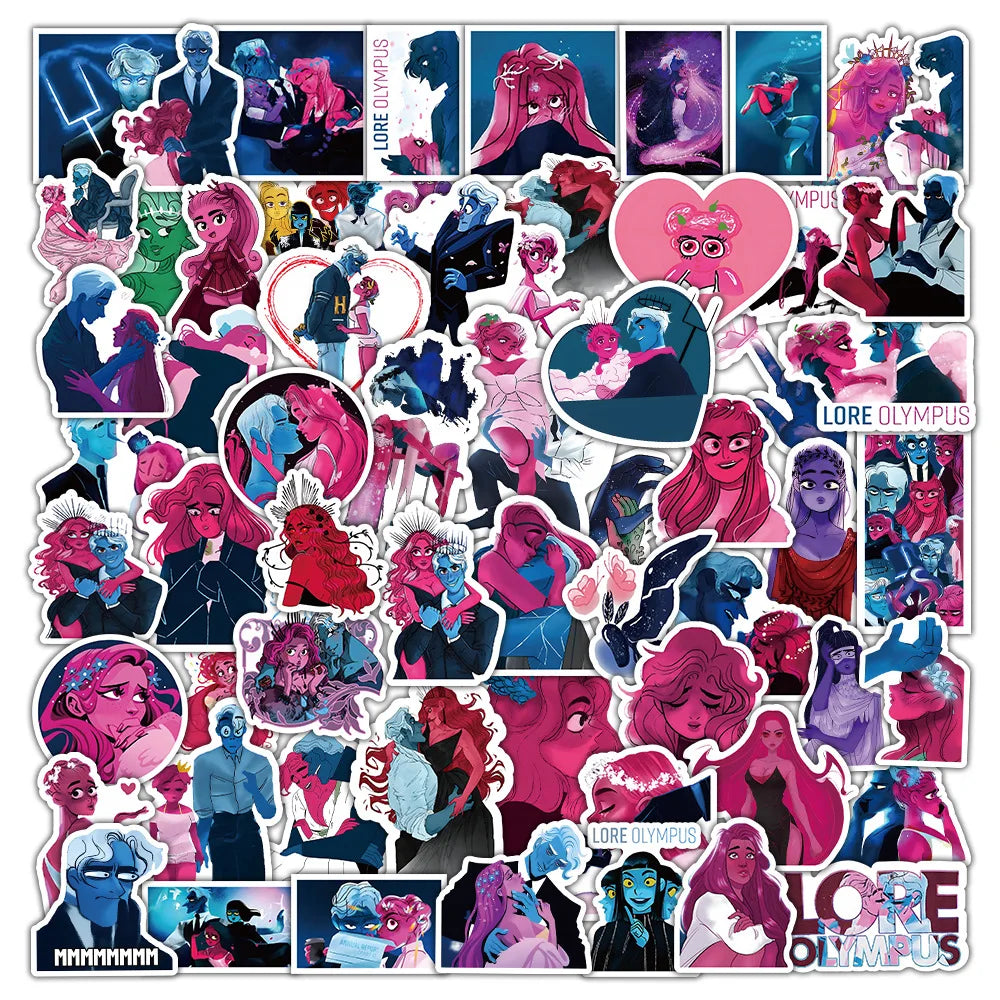 Lore Olympus Stickers Pack - Cartoon, Movie, DIY, Laptop, Guitar, Bike Decals (ONLINE ORDER ONLY)