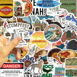 50PCS Travel City Australia Landscape Stickers Decal DIY Phone Laptop Guitar Stationery Scrapbook Skateboard Toy Sticker (ONLINE ORDER ONLY)