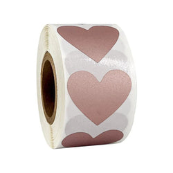 300pcs/roll Exquisite Silver Shiny Dot Heart Shaped Stickers Seal Labels for Gift Package Glitter Card Handmade Decoration (Online Order Only)
