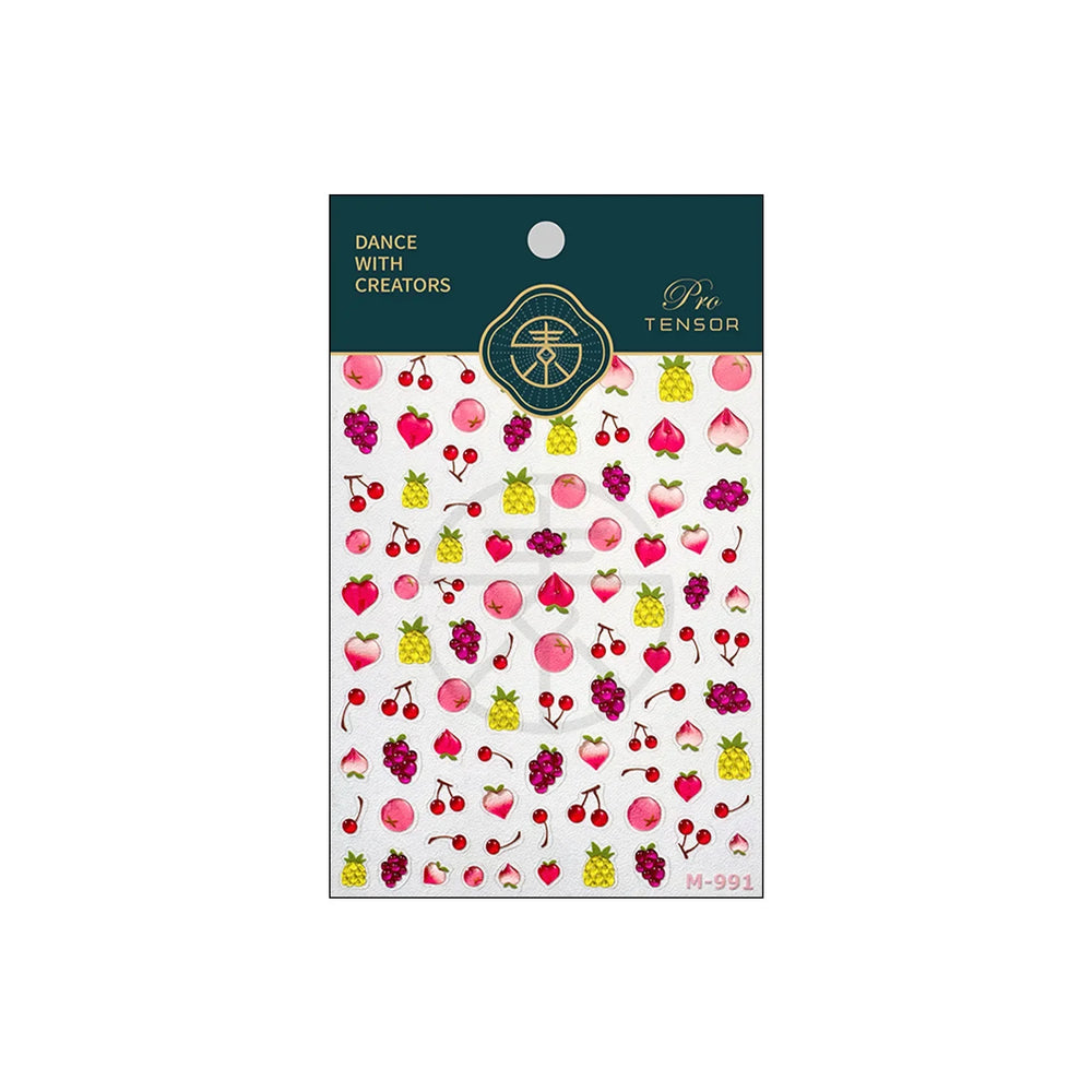 Carambola Grape Honey Peach Cherry Pineapple Pineapple Orange Apple Lemon Bromeliad Fruit Jelly Nail Art Sticker Manicure Decals (ONLINE ORDER ONLY)