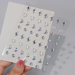 1pc Star-Shaped Rhinestone Sticker Sparkling Acrylic Rhinestone Face Decals Butterfly & Floral Designs for Party/Stage/Festivals (ONLINE ORDER ONLY)