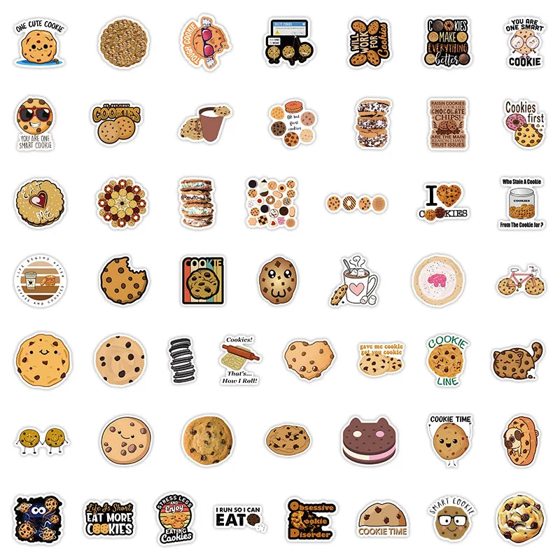 51Pcs Cute Bread Cookies Kawaii Stickers Set Scrapbooking Stickers For Journal Planner Diy Crafts Scrapbooking Diary (ONLINE ORDER ONLY)