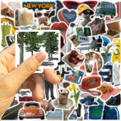 63pcs INS Harajuku Style Graffiti Stickers Decorated For Guitar Notes Luggage DIY Waterproof Laptop Water Cup Bicycle Sticker (ONLINE ORDER ONLY)