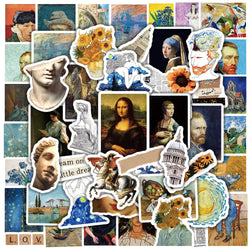 10/30/50PCS World Artist Work Van Gogh, Khalo, and More Aesthetic Sticker Packs (ONLINE ORDER ONLY)
