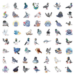 10/60pcs Cartoon Pigeons Animal Stickers Graffiti Decals DIY Luggage Laptop Tablet Notebook PVC Sticker for Kids Classic Toys (ONLINE ORDER ONLY)