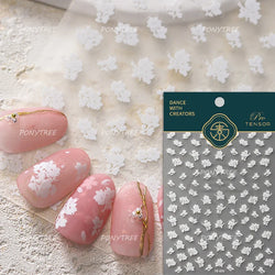 Romantic Cherry Blossom Sakura Flower Petal Leaf Self Adhesive Nail Art Stickers Rhinestone Shiny Flat Petalage Manicure Decals (ONLINE ORDER ONLY)
