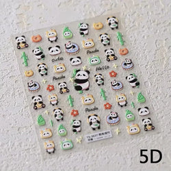 Bowknot Dog puppy Christmas Hat Strawberry Cake Food Coffee Cherry Love Heart Adhesive Nail Art Sticker Reliefs Manicure Decals (Online Order Only)
