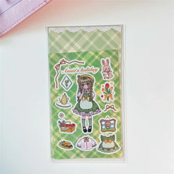 Korean ins Devil Angel Girl Stickers Diary Scrapbooking DIY Album Decoration Sticker Aesthetic Personalized Kawaii Stationery (ONLINE ORDER ONLY)