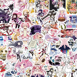 50pcs Madoka Magica Anime Stickers for Laptop, Phone, Water Bottle, Scooter, Fridge (Online Order Only)