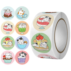 500pcs/roll Animal Cartoon Stickers Kids Toy Stickers Various Cute Design Patterns School Teacher Reward Stationery Stickers (ONLINE ORDER ONLY)