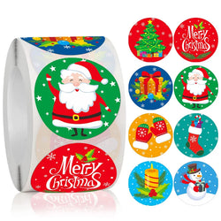 500pcs /1 Roll Christmas Stickers 1inch Snowflakes Holiday Stickers Xmas Gift Label for Envelope Box Gift Decor (Online Order Only)