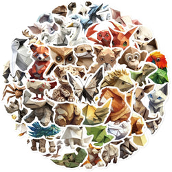 58pcs Origami Aanimal Stickers for Kids Boys Girl Baby Toys Shower Wall Decal For Notebook Water Bottle Luggage Laptop Phone (ONLINE ORDER ONLY)