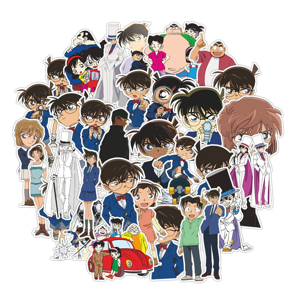 Detective Conan Anime Stickers 10/33pcs Waterproof Decals for Skateboard, Bike, Phone, Laptop, Luggage (ONLINE ORDER ONLY)