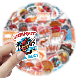 10/30/53PCS Lobster Graffiti Stickers Funny Animal Cartoon Sticker Lobster Meme DIY Fridge Luggage Laptop Phone Guitar Car Bike (ONLINE ORDER ONLY)