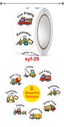 Smile Face Sticker Kids Reward Sticker Yellow Dots Labels Happy Animal  Sticker Kids Toys School Teacher Student Stationery (ONLINE ORDER ONLY)