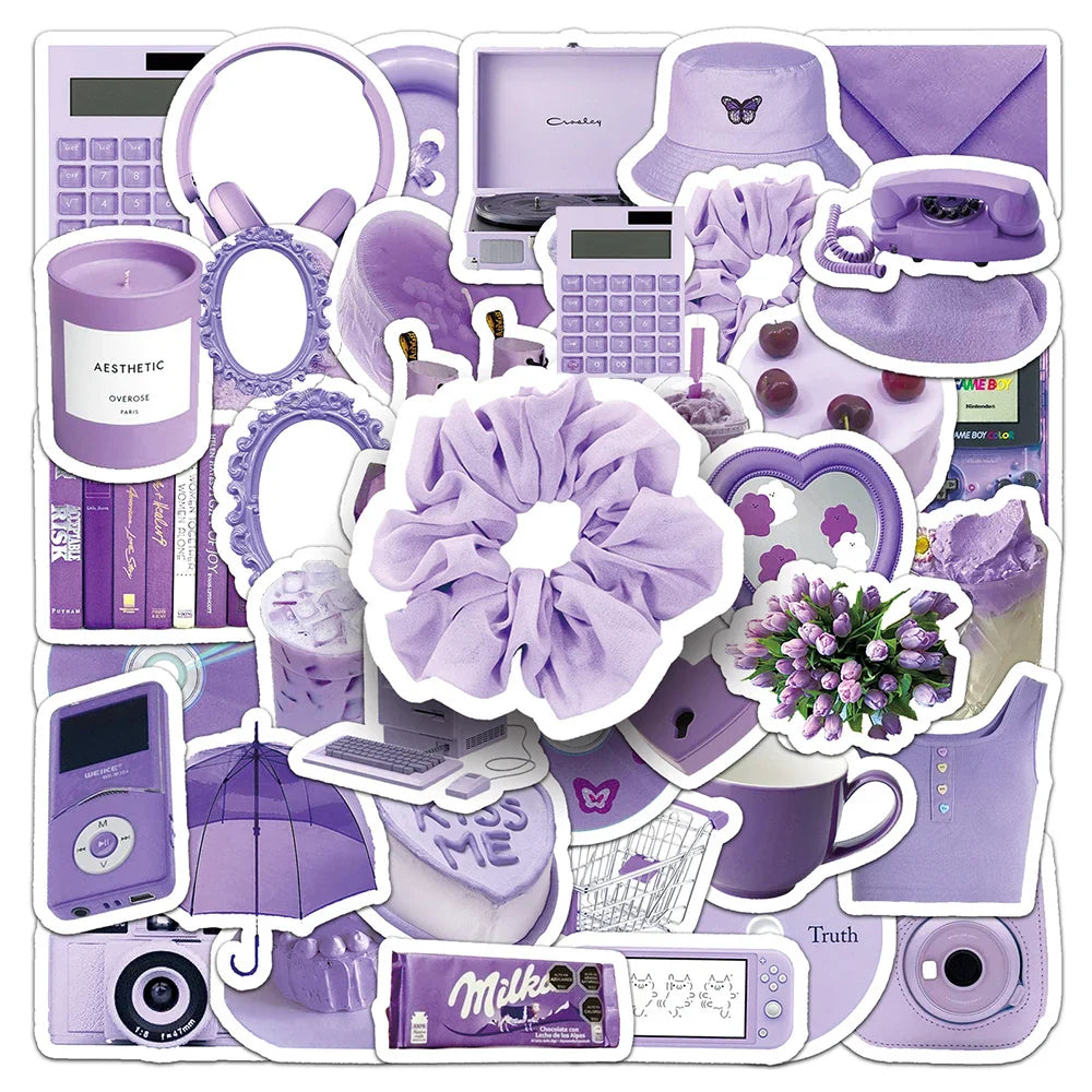 Aesthetic Cartoon Stickers for Laptop, Phone, Notebook, Suitcase - 10/30/50pcs (Online Order Only)